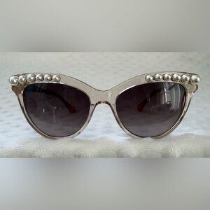 Betsey Johnson Kitty Pearls Sunglasses